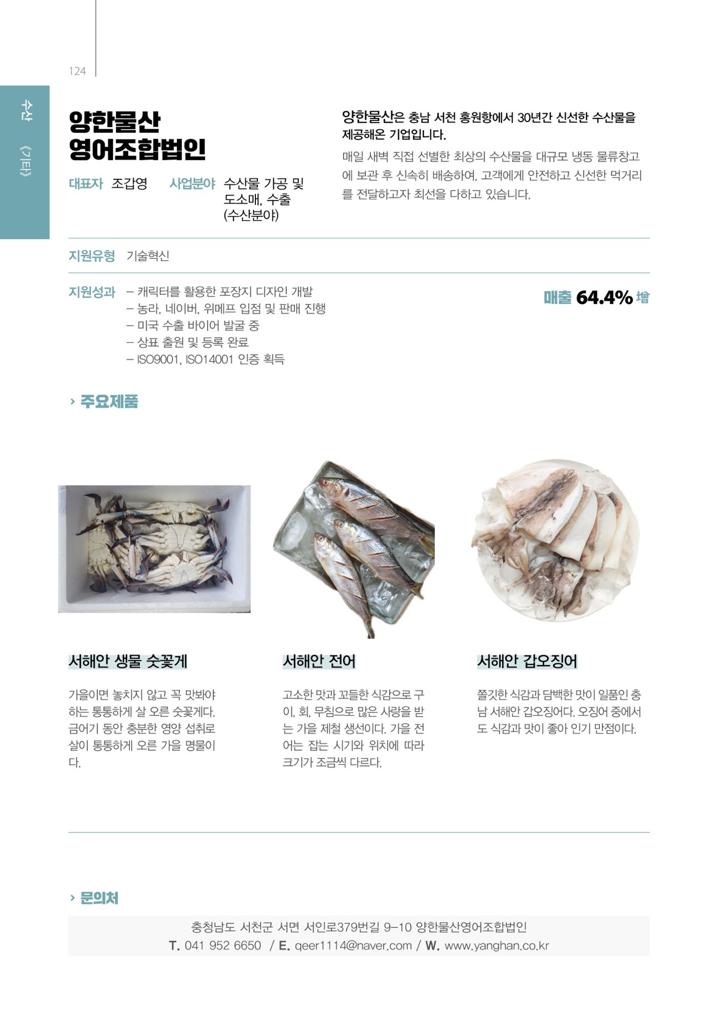 「충남 해양수산 창업투자지원사업」성과홍보집 124페이지
