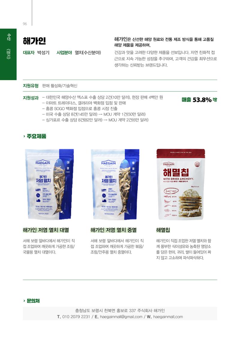 「충남 해양수산 창업투자지원사업」성과홍보집 96페이지