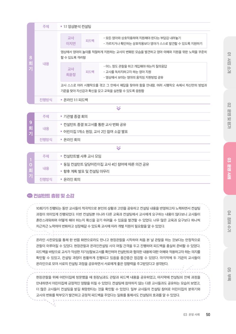 대전광역시육아종합지원센터 2024 보육과정컨설팅 사례집 48페이지