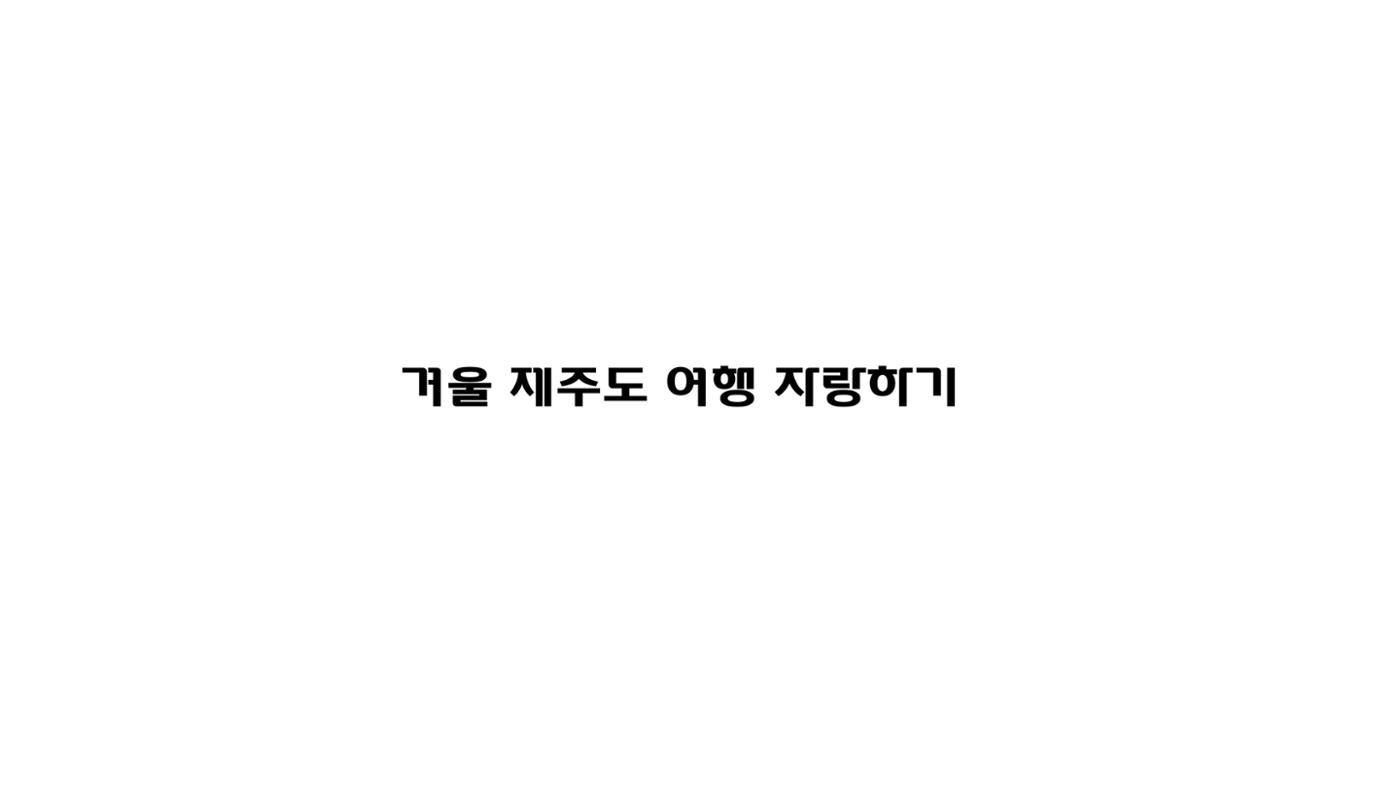 제주도 여행 자랑하기 1페이지