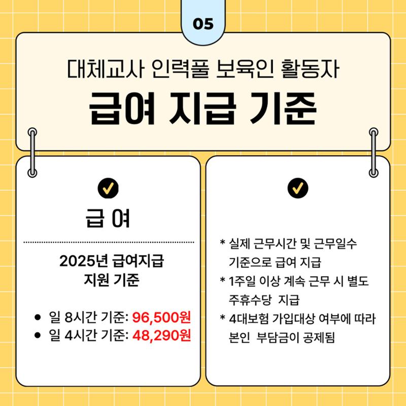 대체교사 인력풀 활동자 가이드북 6페이지