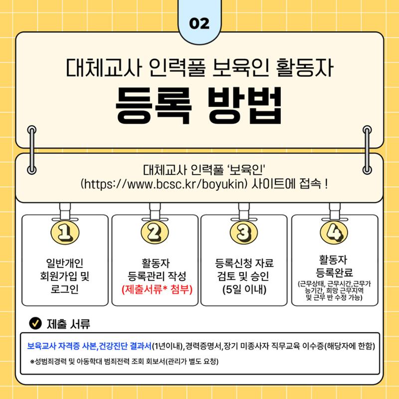 대체교사 인력풀 활동자 가이드북 3페이지