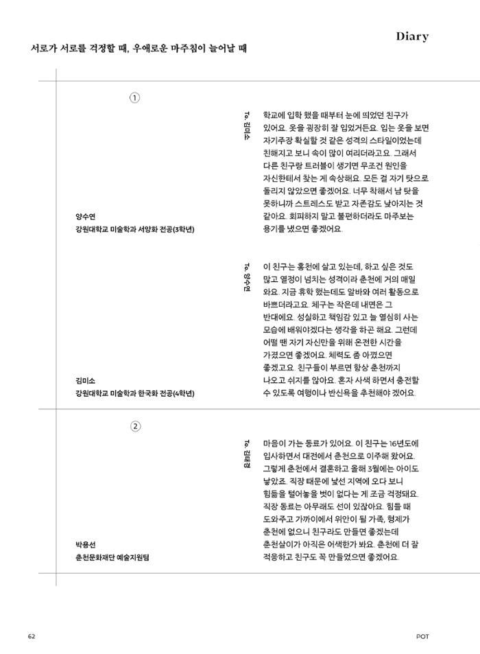 춘천문화놀이매거진 POT 27호 62페이지