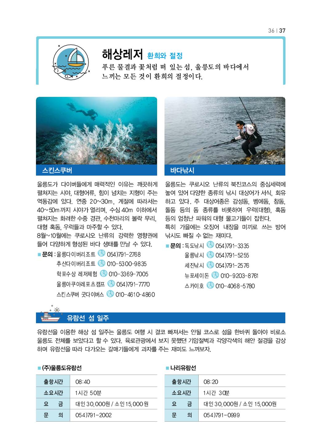울릉도 가이드북 39페이지