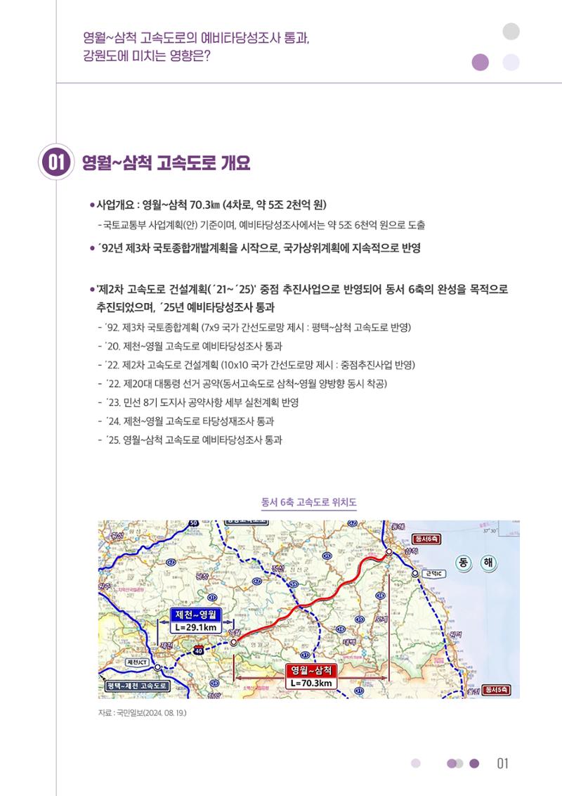 영월~삼척 고속도로의 예비타당성조사 통과, 강원도에 미치는 영향은? 1페이지
