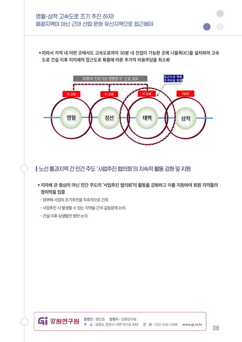 영월-삼척 고속도로 조기 추진 하자 9페이지