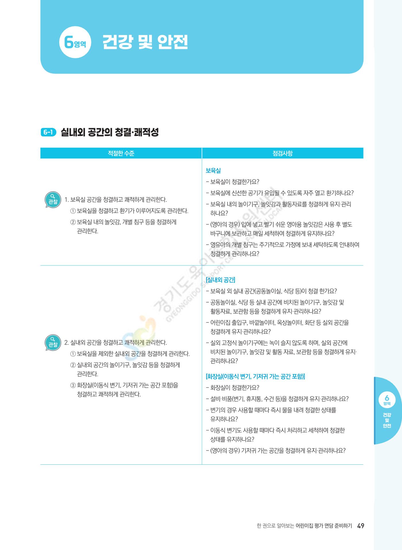 한 권으로 알아보는 어린이집 평가 면담 준비하기 51페이지