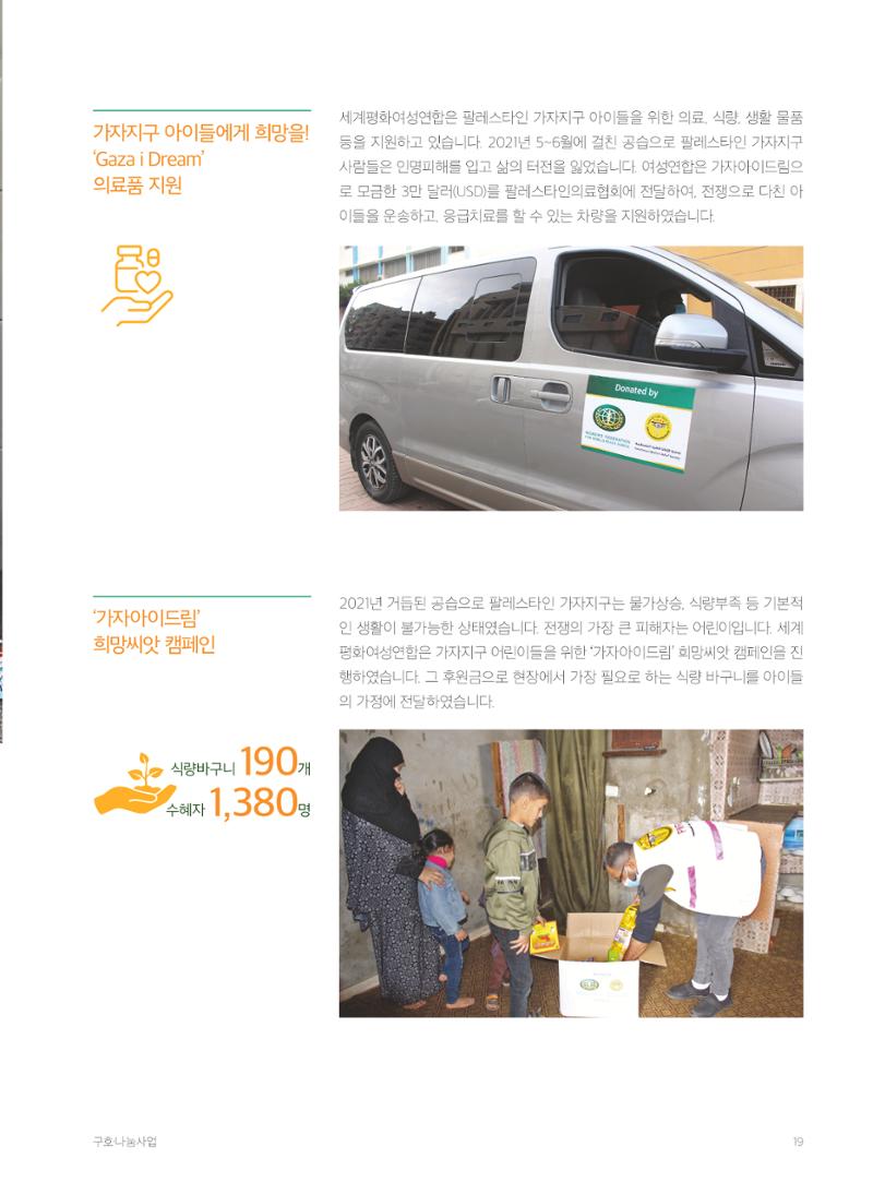 2021 세계평화여성연합 연차보고서 20페이지