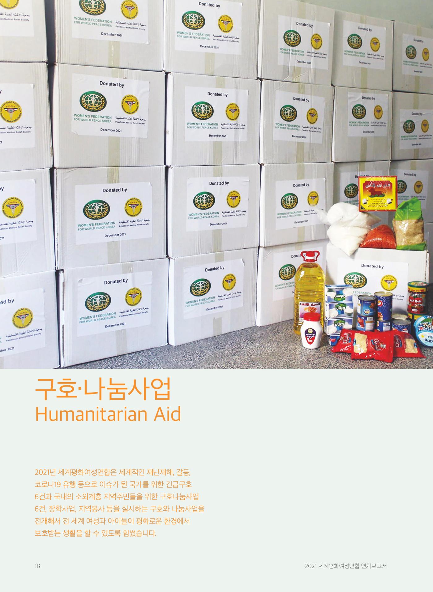 2021 세계평화여성연합 연차보고서 19페이지