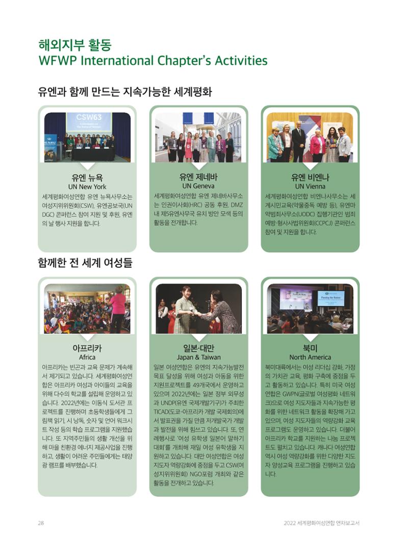 2022 세계평화여성연합 연차보고서 29페이지
