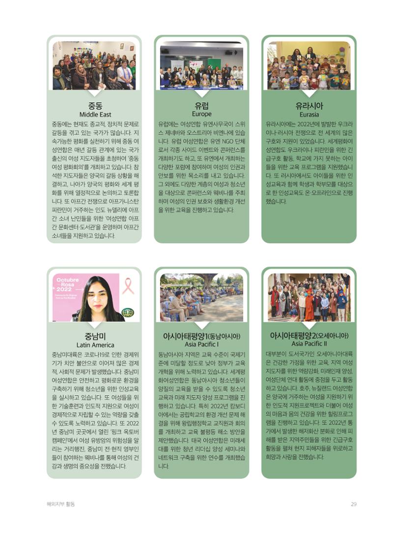 2022 세계평화여성연합 연차보고서 30페이지