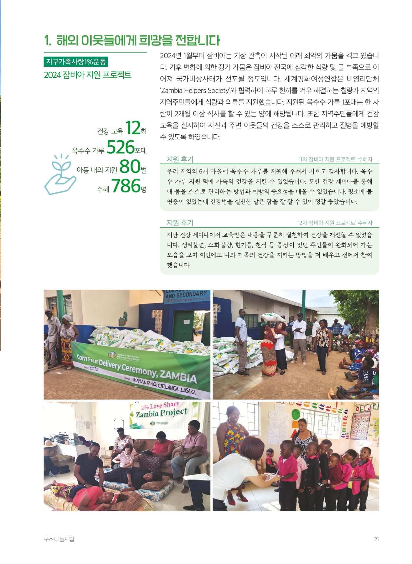 2024 세계평화여성연합 연차보고서 22페이지