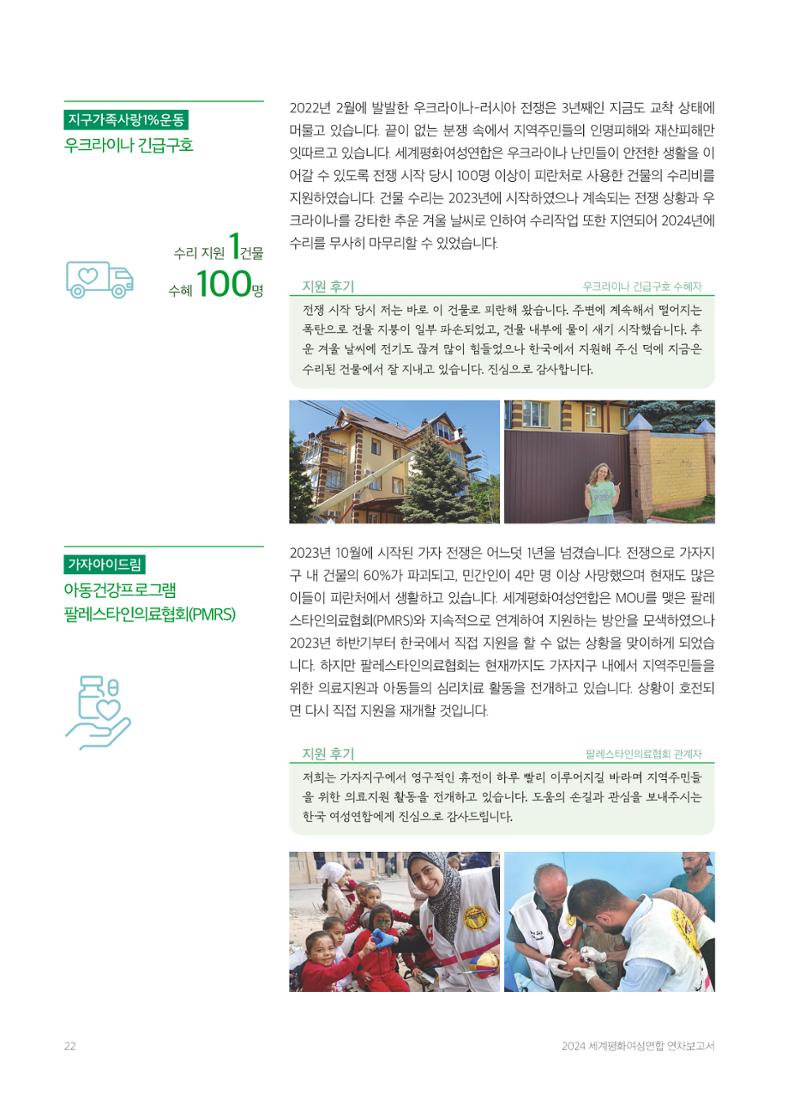 2024 세계평화여성연합 연차보고서 23페이지