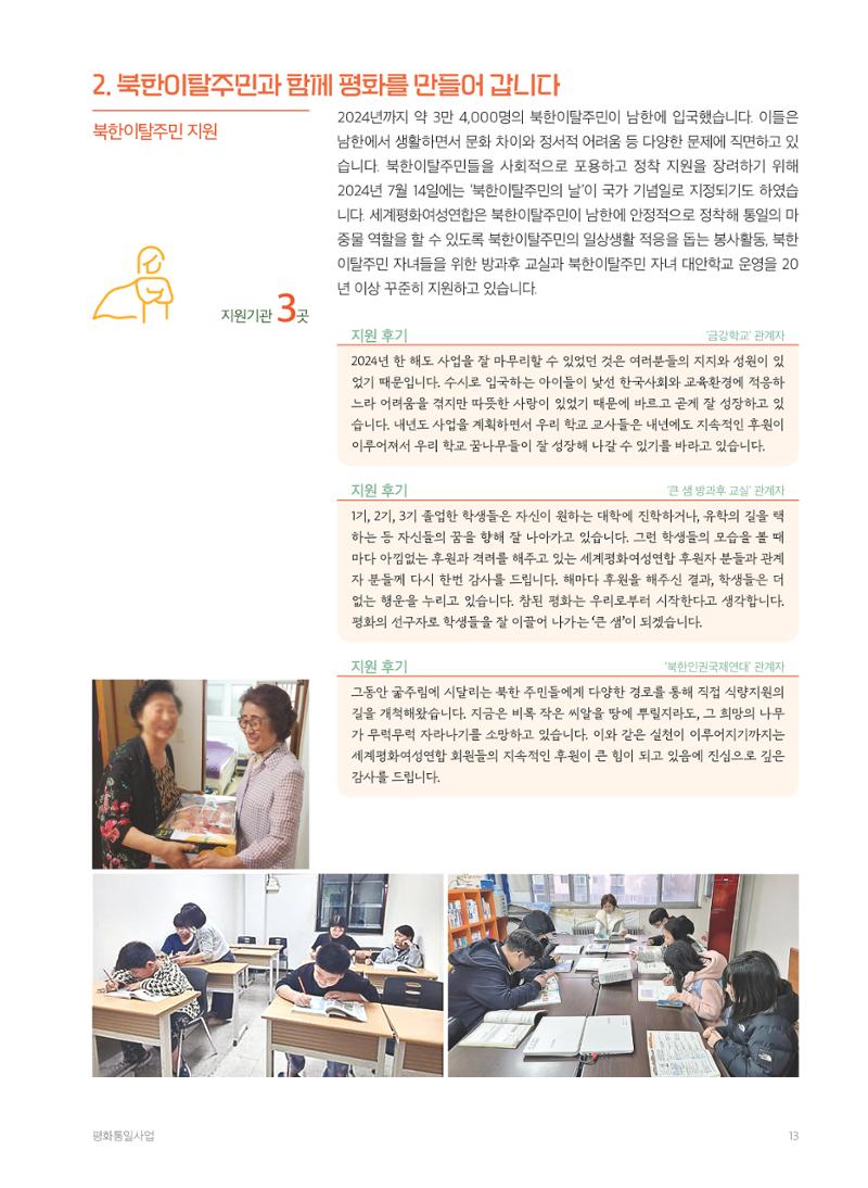 2024 세계평화여성연합 연차보고서 14페이지