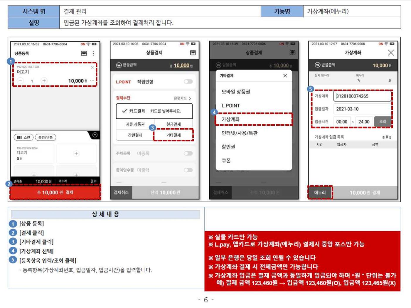 PDA 매뉴얼 6페이지