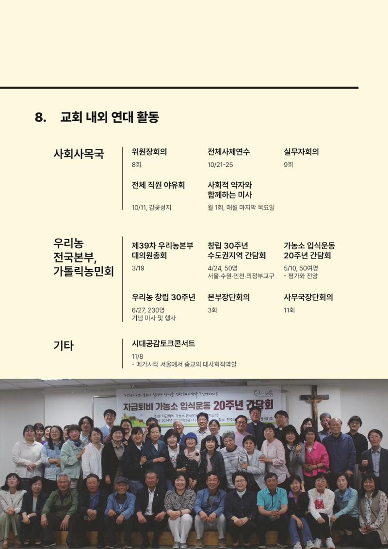 천주교 서울대교구 우리농촌살리기운동본부 2024년 연차보고서 10페이지