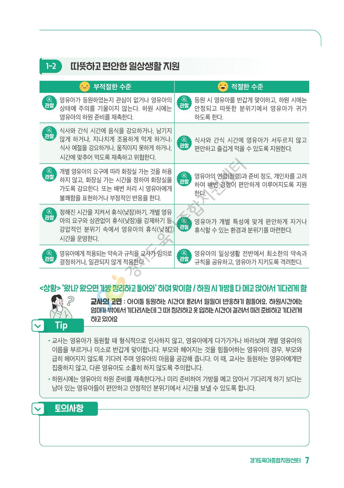상황으로 이해하는 어린이집 일과 운영과 상호작용 8페이지