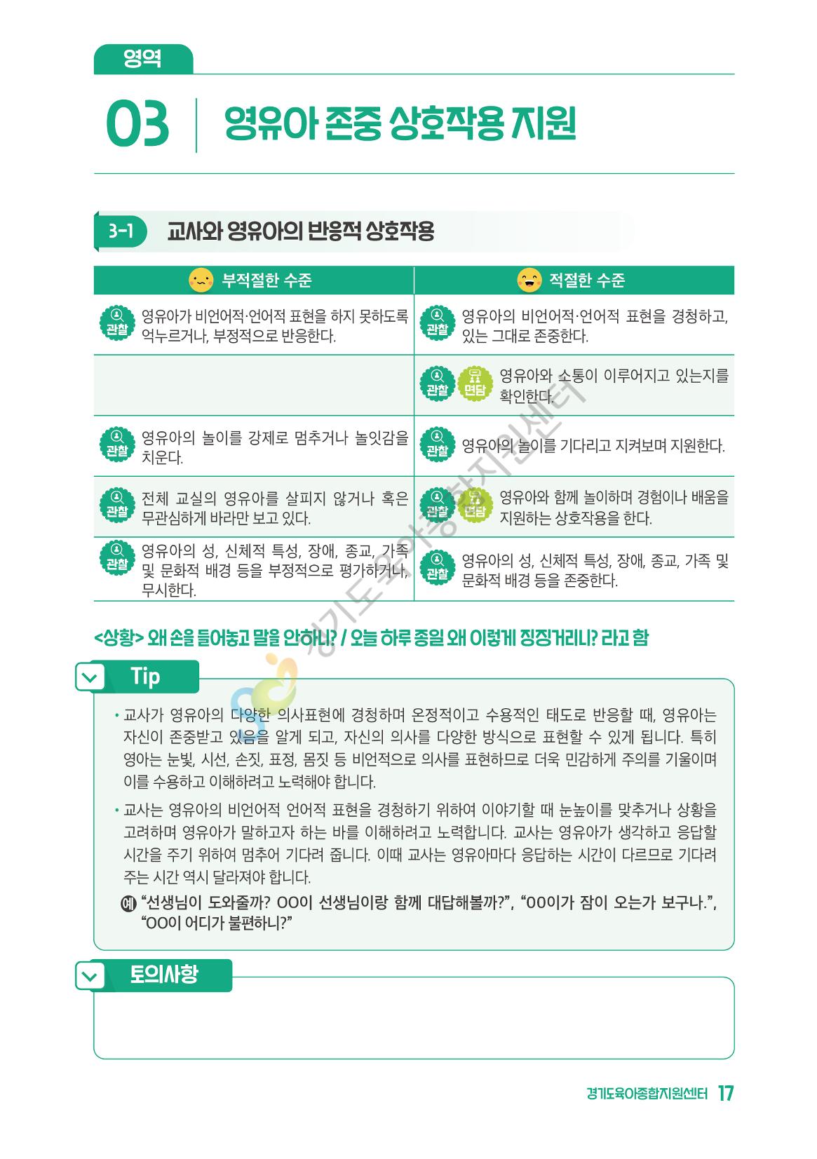 상황으로 이해하는 어린이집 일과 운영과 상호작용 18페이지