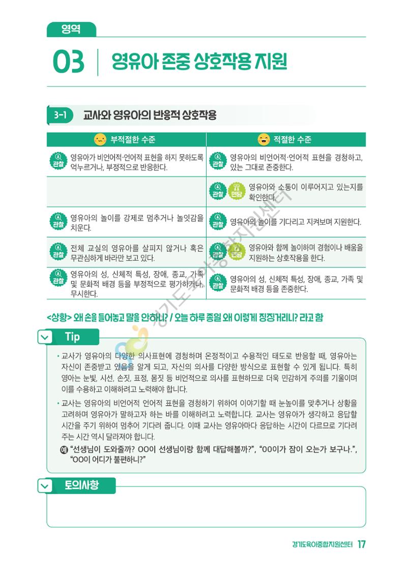 상황으로 이해하는 어린이집 일과 운영과 상호작용 18페이지
