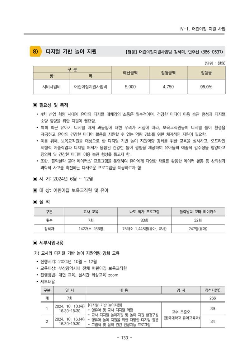 2024년도 부산광역시육아종합지원센터 운영결과보고서 135페이지