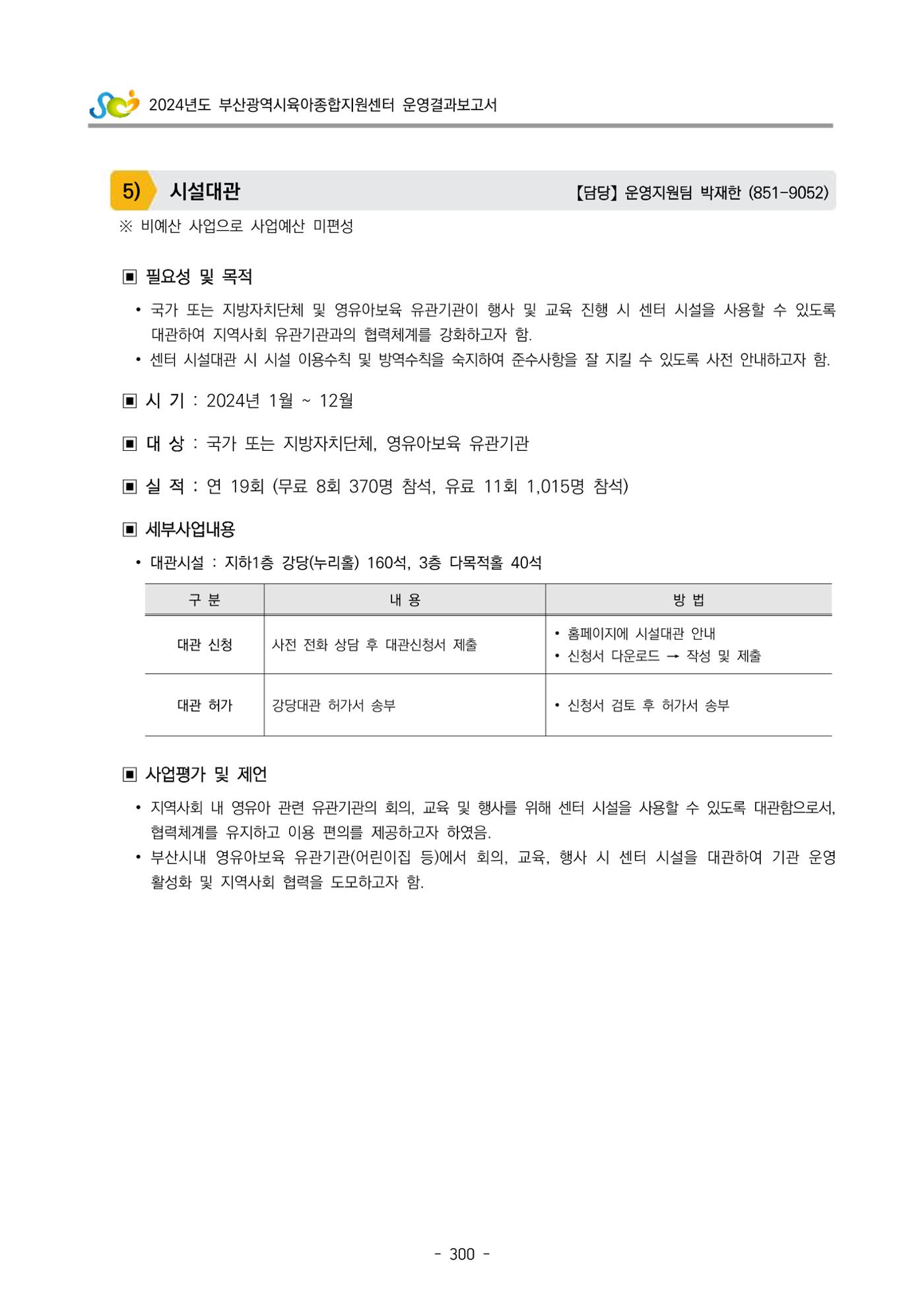 2024년도 부산광역시육아종합지원센터 운영결과보고서 302페이지