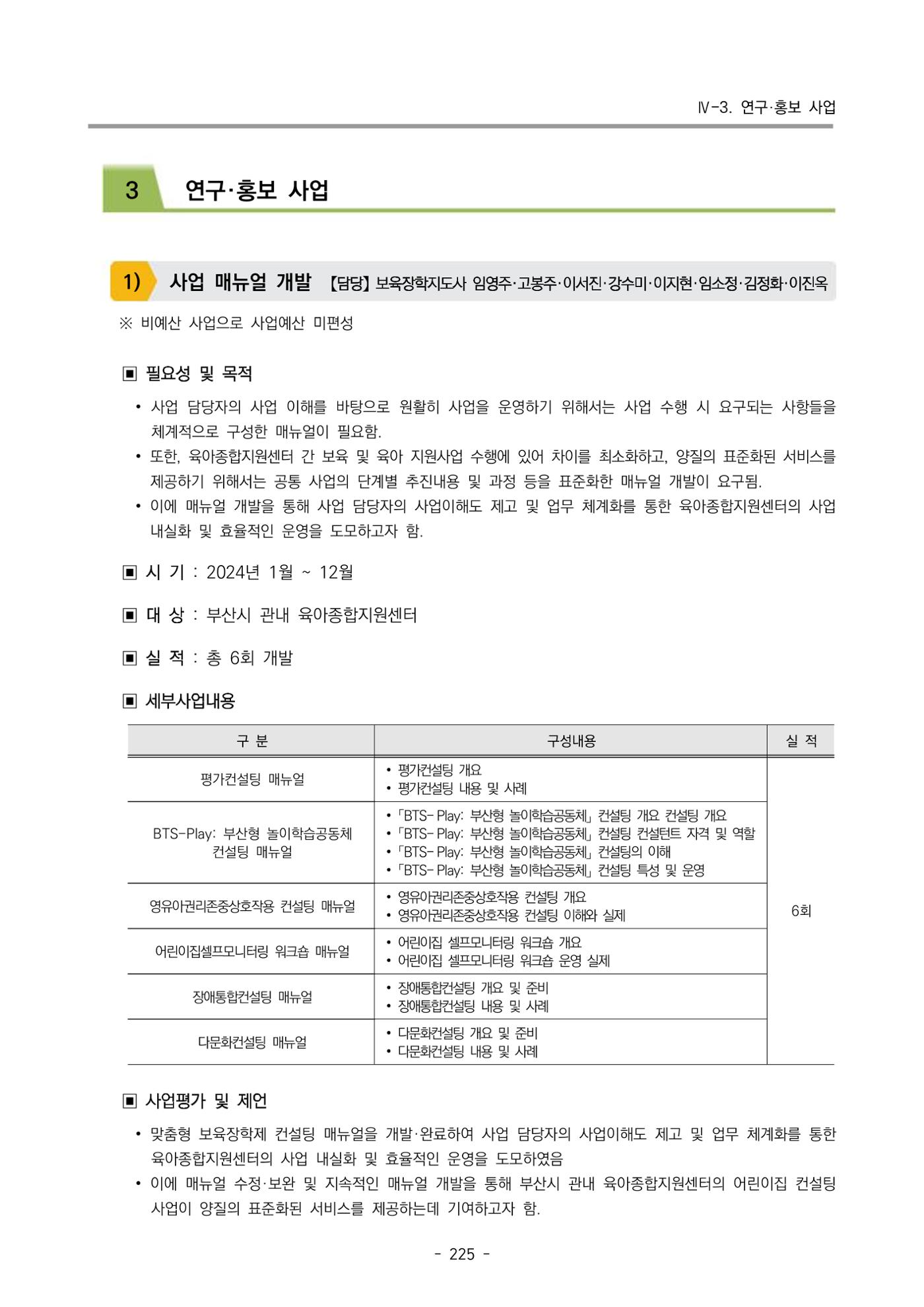 2024년도 부산광역시육아종합지원센터 운영결과보고서 227페이지