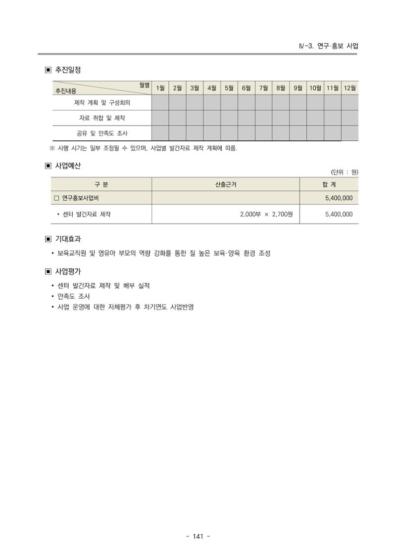 2025년도 부산광역시육아종합지원센터 변경사업계획(안) 143페이지