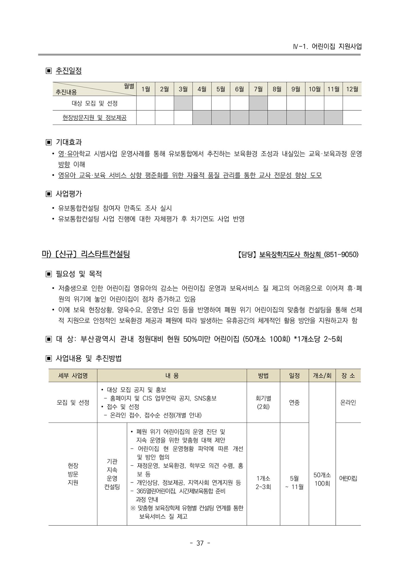 2025년도 부산광역시육아종합지원센터 변경사업계획(안) 39페이지