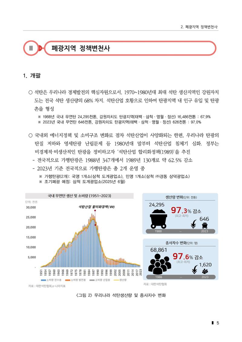 한눈에 보는 탄광지역 통계 주요지표 31페이지