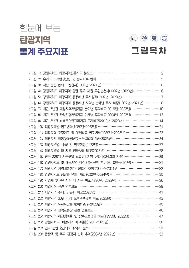 한눈에 보는 탄광지역 통계 주요지표 6페이지