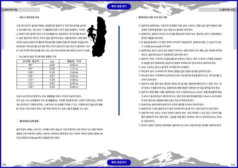 생활등산지도자 교재 61페이지