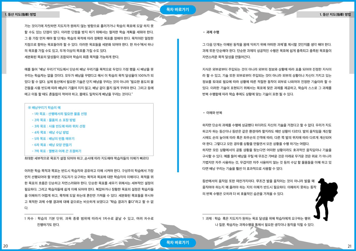 생활등산지도자 교재 10페이지