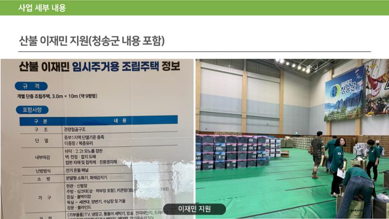 청송 산불 이재민을 위한 전기밥솥 지원 12페이지