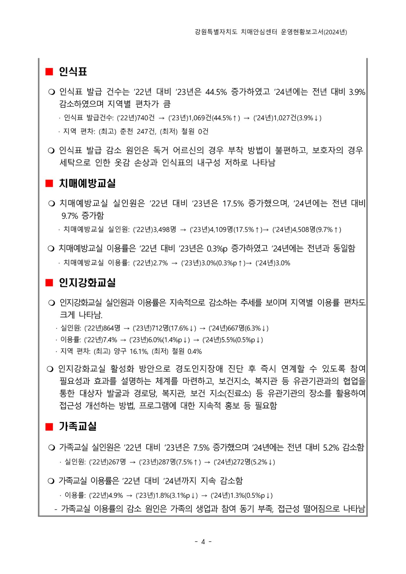 2024년 강원특별자치도 치매안심센터 운영현황보고서 9페이지
