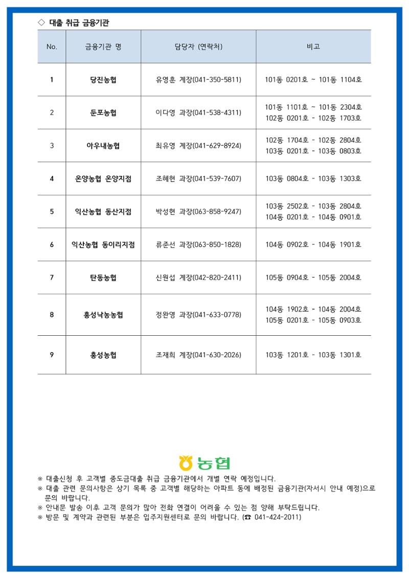 2. 아산배방 금강펜테리움 채무인수 신청 안내문 3페이지