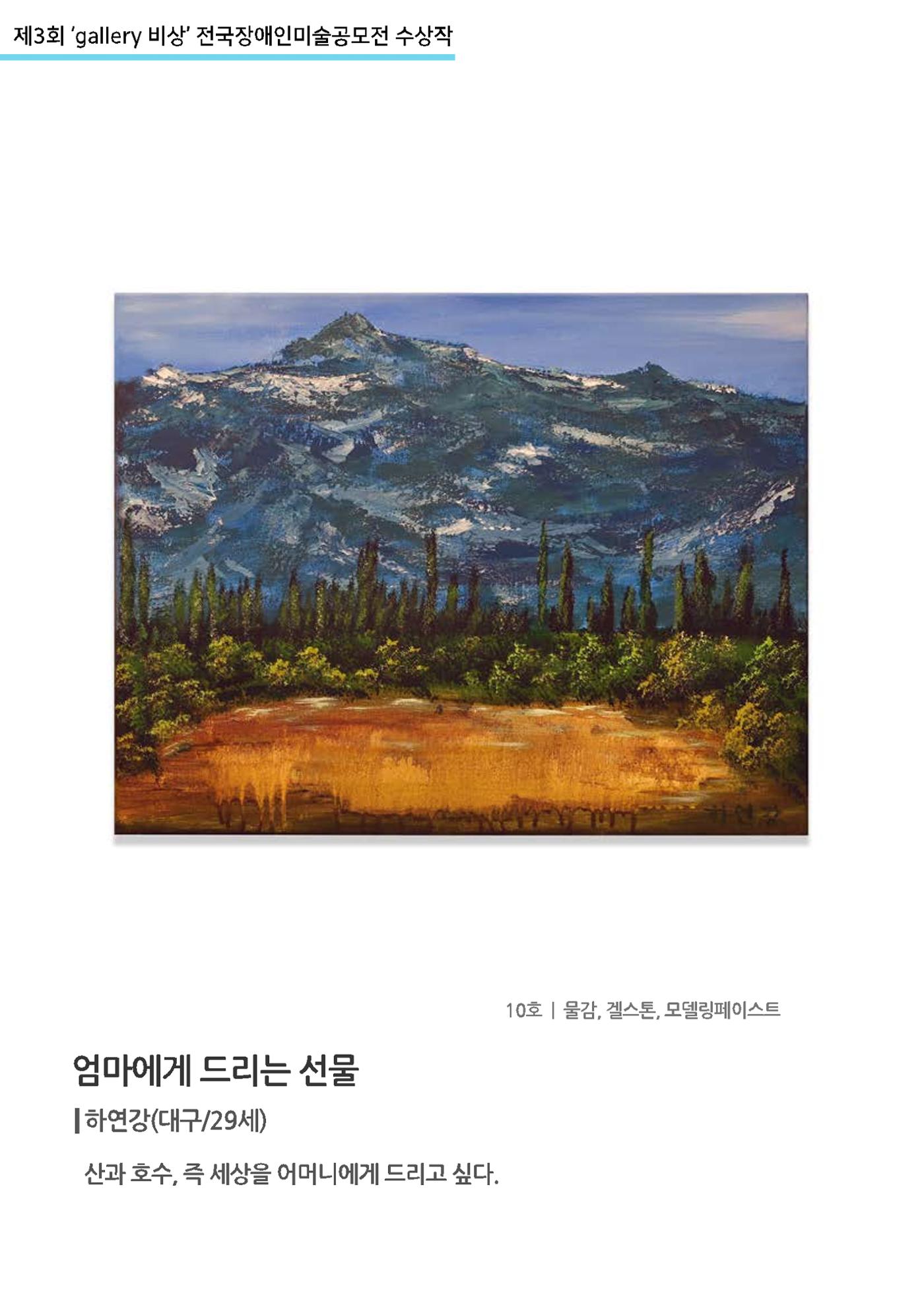 제3회 ‘gallery 비상’ 전국장애인미술공모전 수상작  20p