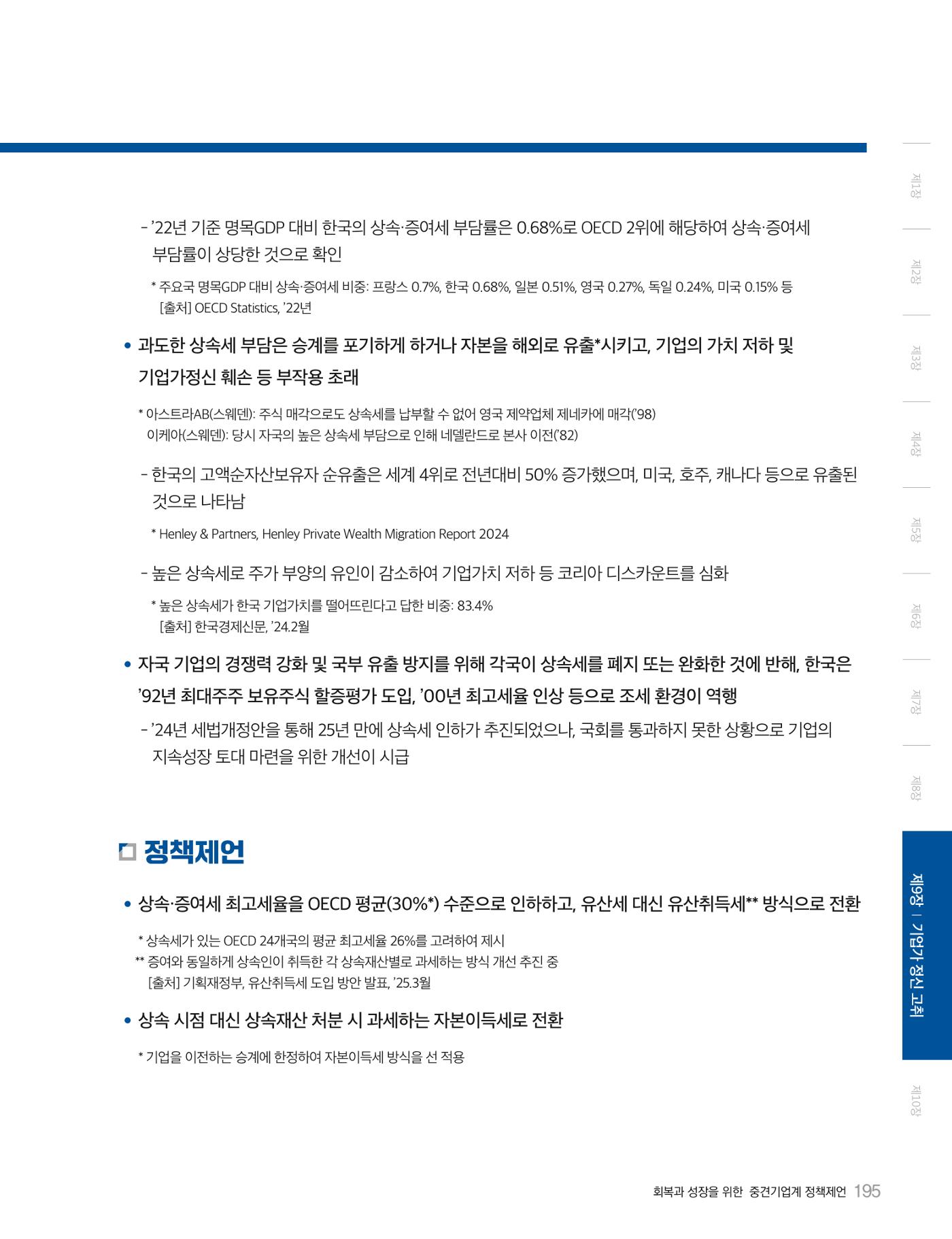 회복과 성장을 위한 중견기업계 정책제언 195페이지