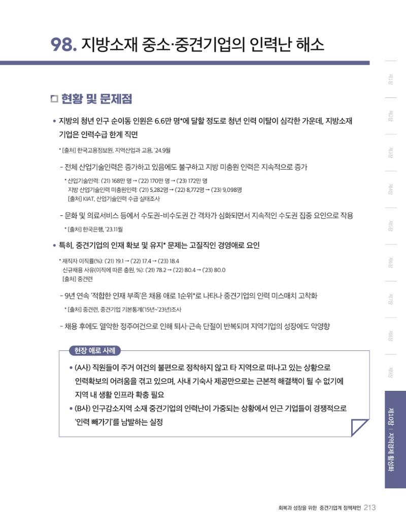 회복과 성장을 위한 중견기업계 정책제언 213페이지