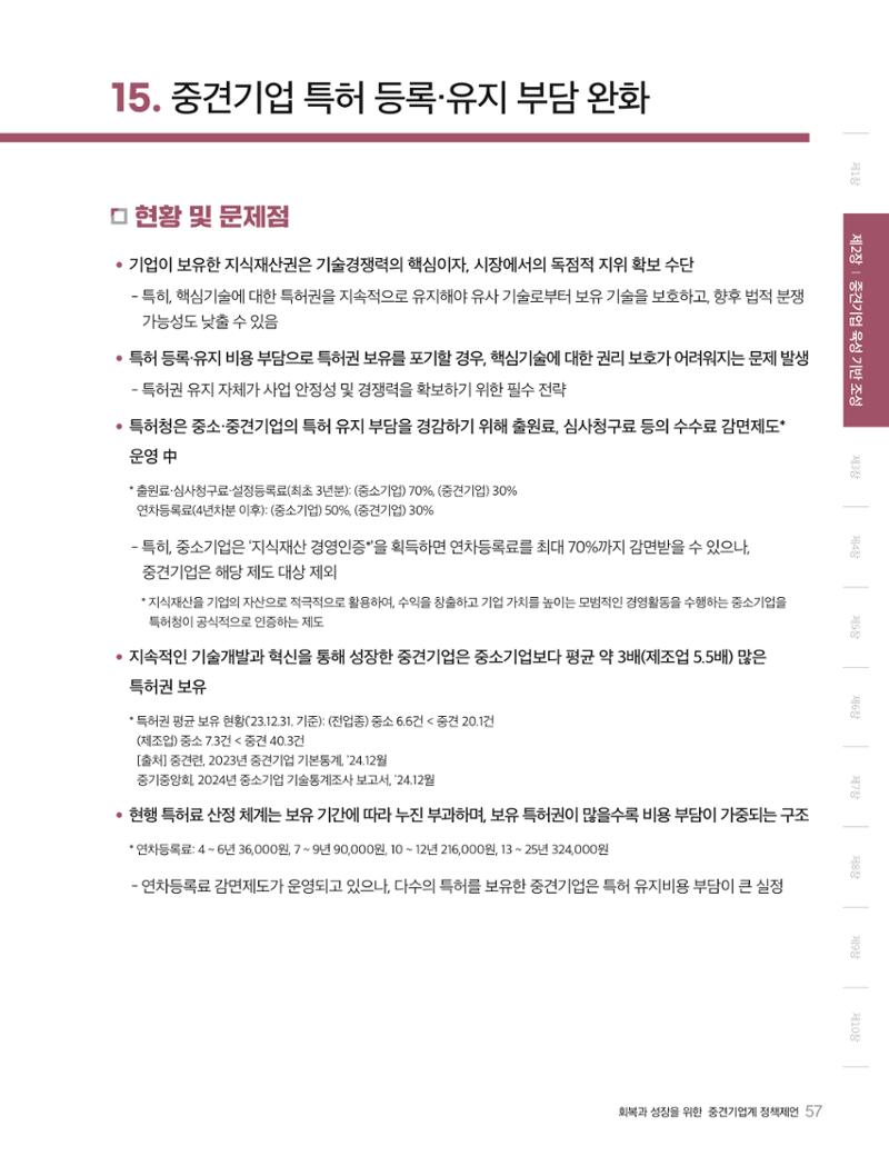 회복과 성장을 위한 중견기업계 정책제언 57페이지
