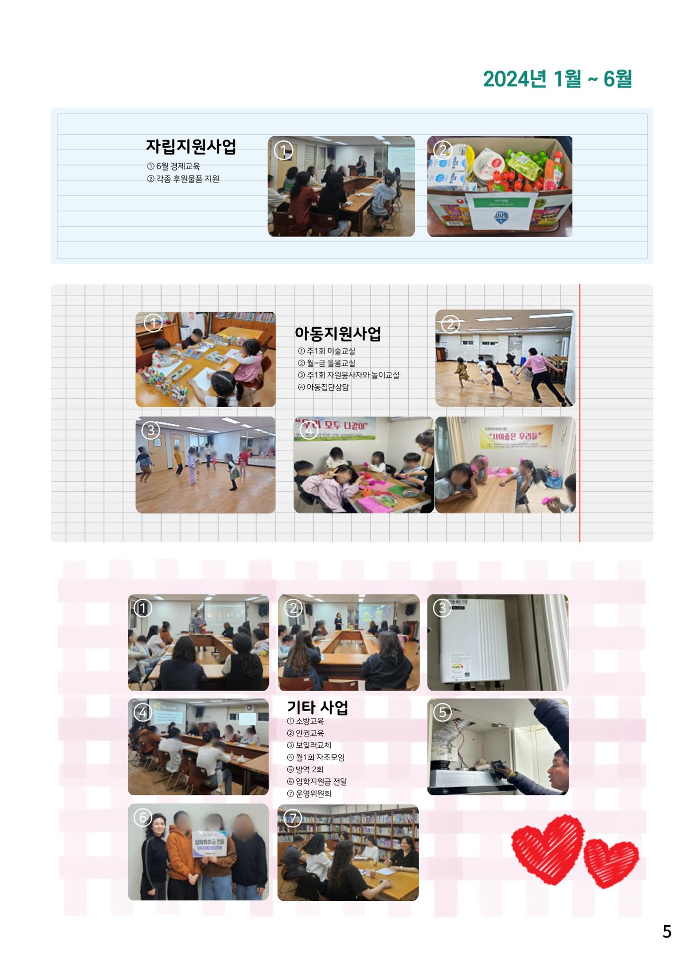 본마을빌라모자원 2024년 상반기 소식지  5페이지