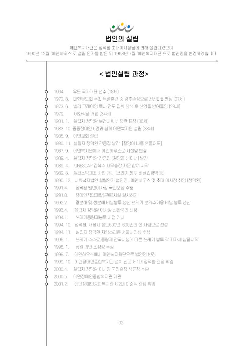 에덴장애인종합복지관 신입직원 교육교재 5페이지