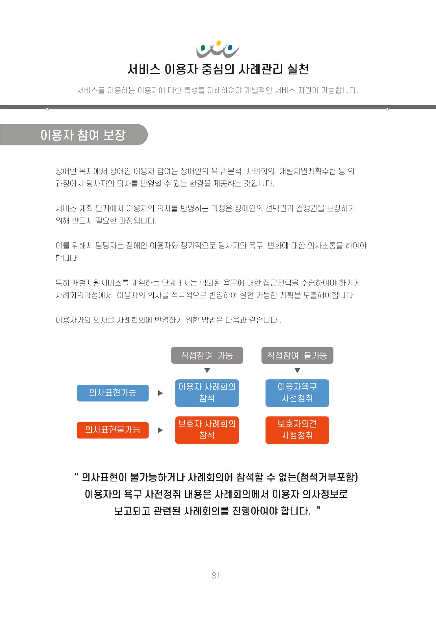 에덴장애인종합복지관 신입직원 교육교재 84페이지