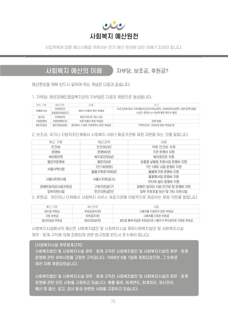 에덴장애인종합복지관 신입직원 교육교재 79페이지