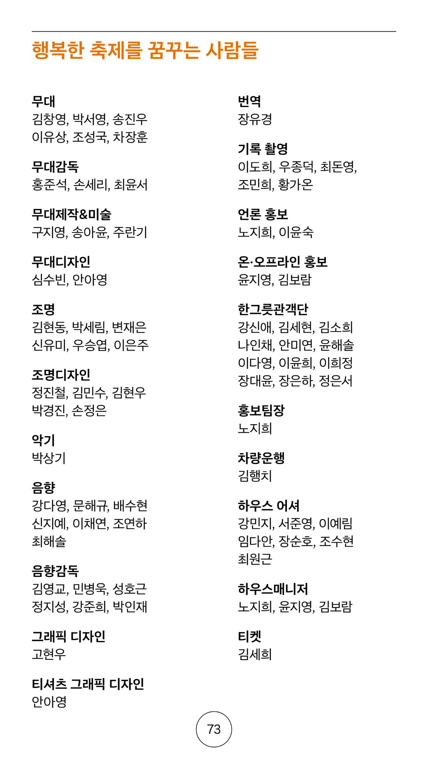 2025 CCAF 춘천공연예술제 프로그램북 국문 73페이지