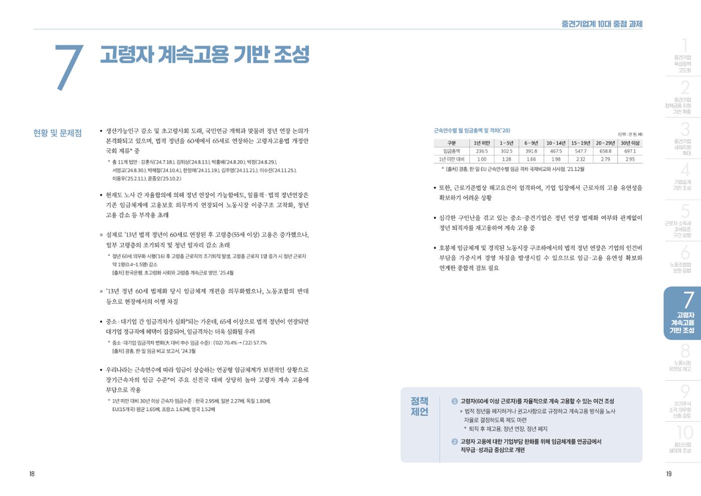 중견기업계 10대 정책 과제 10페이지