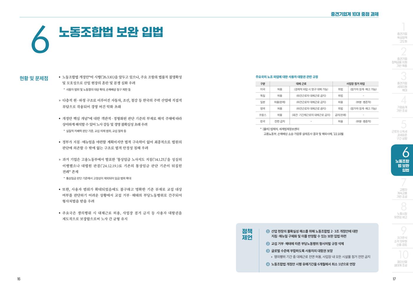 중견기업계 10대 정책 과제 9페이지