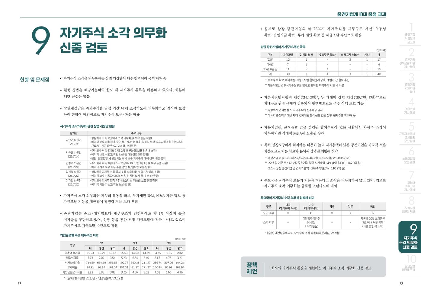 중견기업계 10대 정책 과제 12페이지