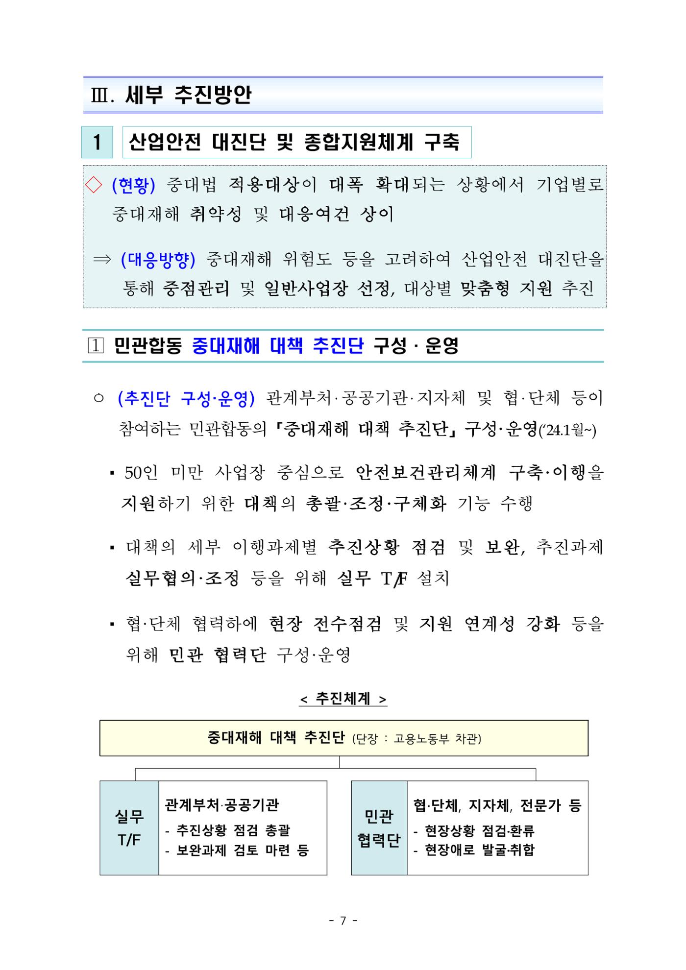 중대재해 취약분야 기업 지원대책 pdf 12페이지