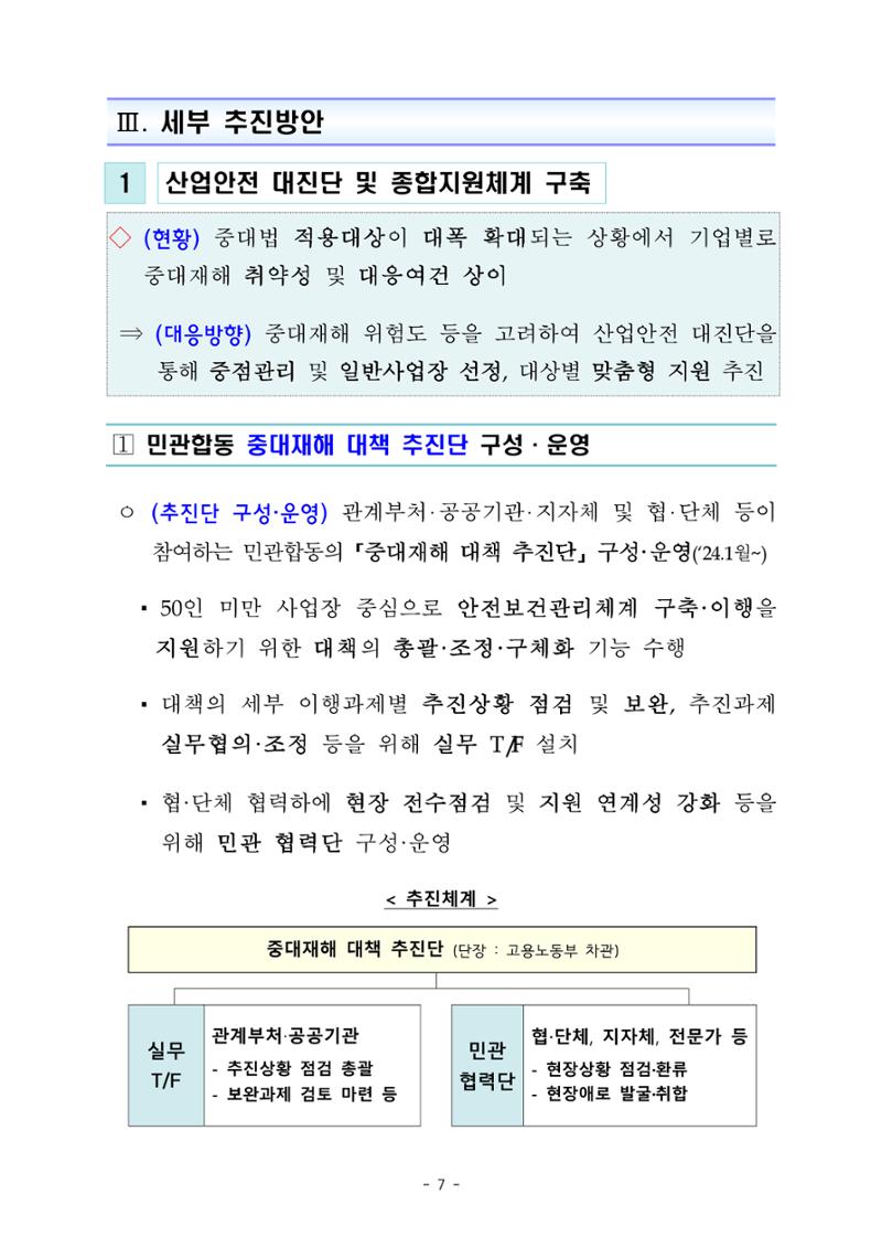 중대재해 취약분야 기업 지원대책 pdf 12페이지