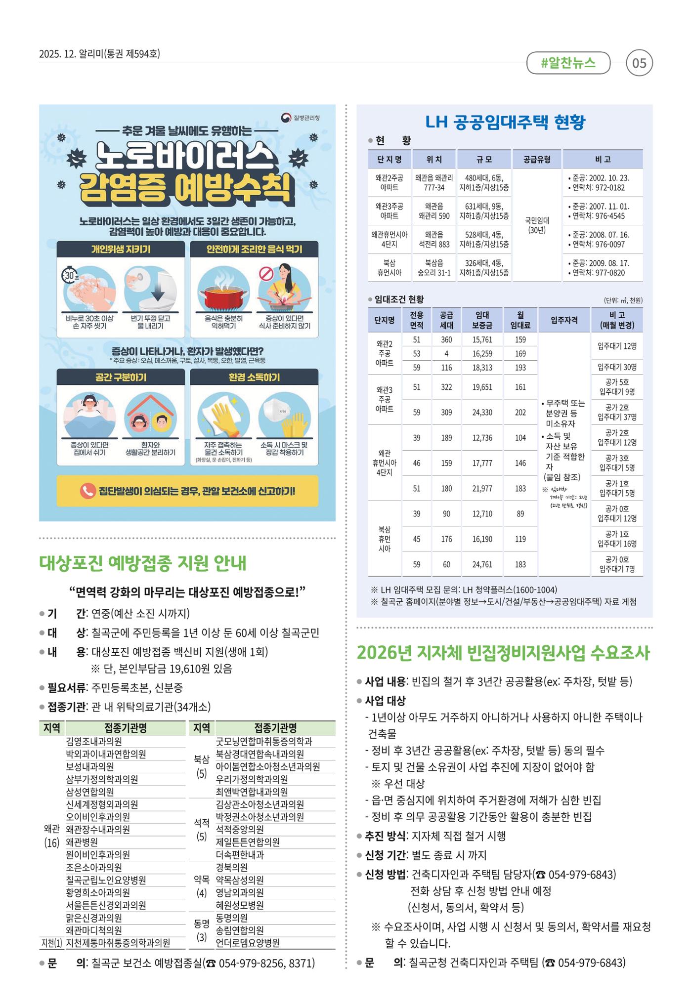 [럭키칠곡] 2025년 12월호 알리미 5페이지